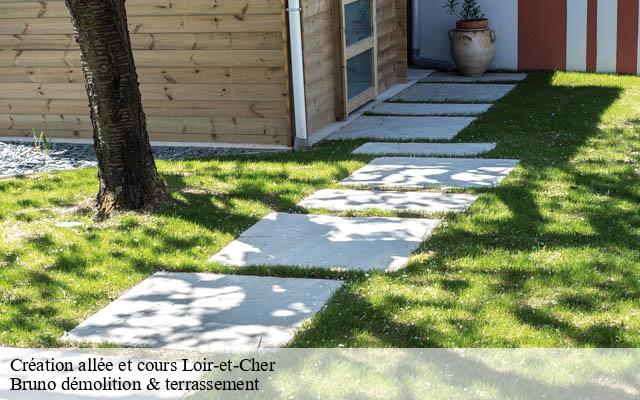 Création allée et cours 41 Loir-et-Cher  Bruno démolition & terrassement