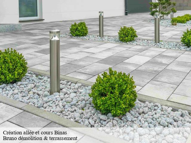 Création allée et cours binas-41240 Bruno démolition & terrassement