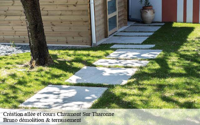 Création allée et cours  chaumont-sur-tharonne-41600 Bruno démolition & terrassement