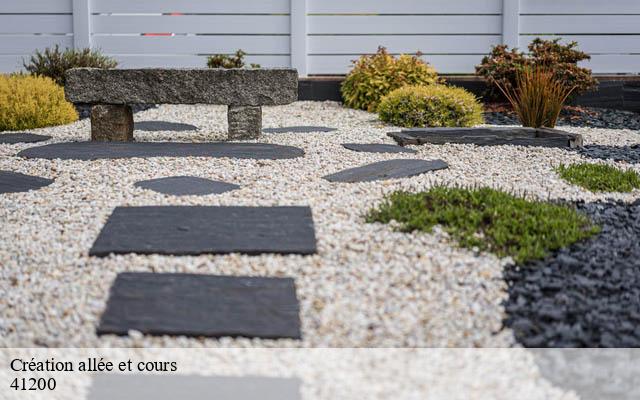 Création allée et cours villeherviers-41200 Bruno démolition & terrassement