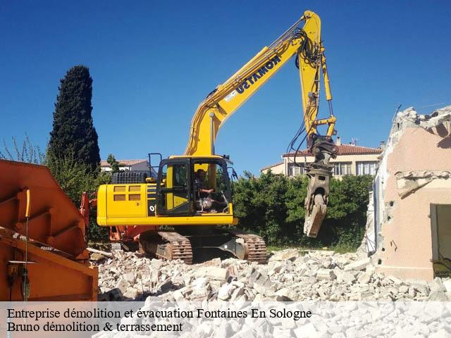 Entreprise démolition et évacuation  fontaines-en-sologne-41250 Bruno démolition & terrassement