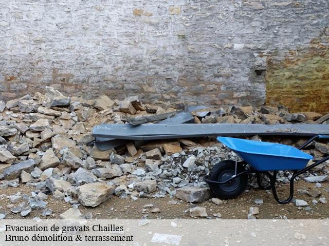 Evacuation de gravats  chailles-41120 Bruno démolition & terrassement