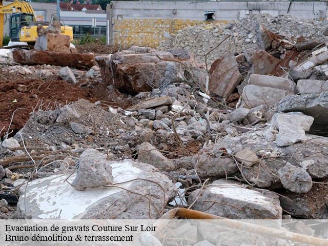 Evacuation de gravats  couture-sur-loir-41800 Bruno démolition & terrassement